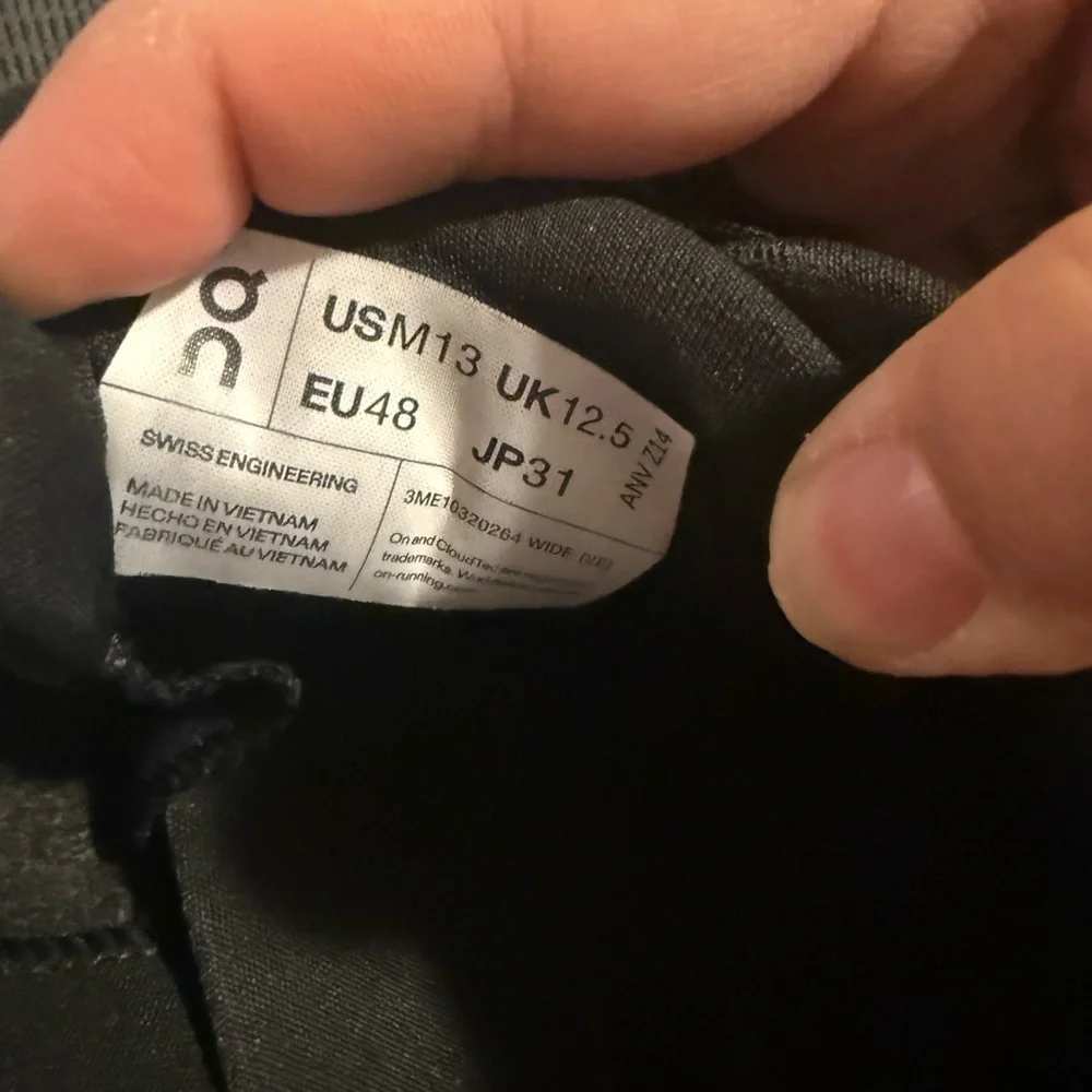 On Men's Cloudrunner 2 running shoes in the Eclipse/Black Size US M13
